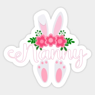 EASTER BUNNY NANNY FOR HER - MATCHING EASTER SHIRTS FOR WHOLE FAMILY Sticker